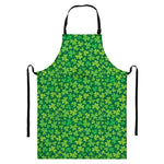 Shamrock Leaf St. Patrick's Day Print Bib Apron With Pocket