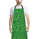 Shamrock Leaf St. Patrick's Day Print Bib Apron With Pocket