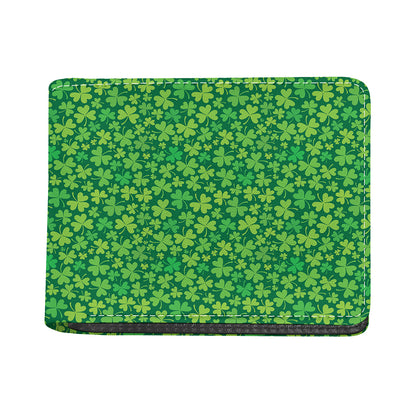 Shamrock Leaf St. Patrick's Day Print Bifold Wallet