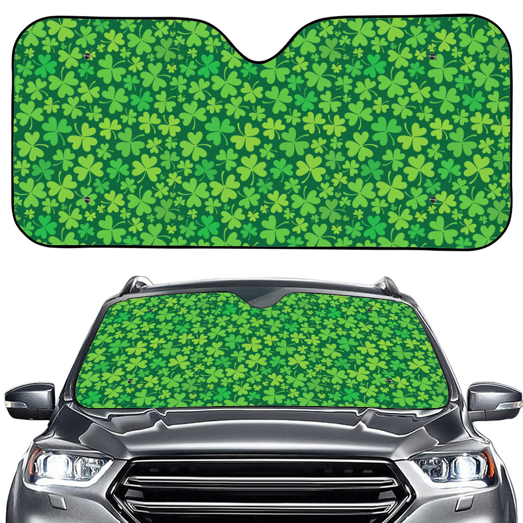 Shamrock Leaf St. Patrick's Day Print Car Windshield Sun Shade