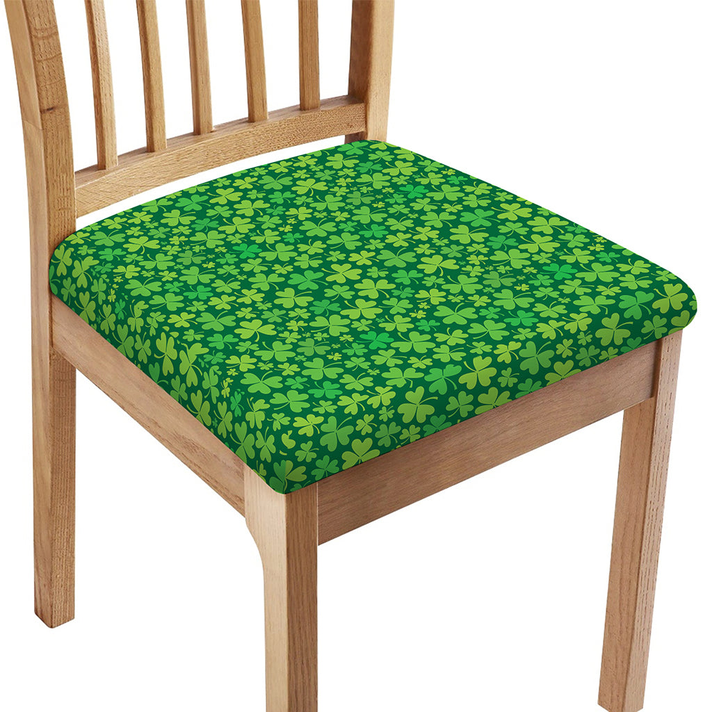 Shamrock Leaf St. Patrick's Day Print Chair Cushion Cover