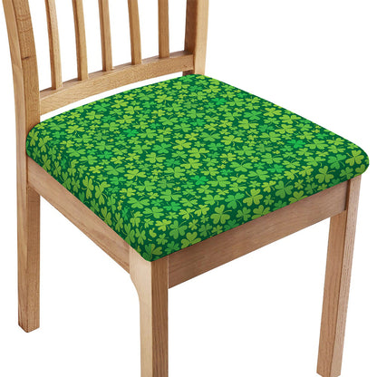 Shamrock Leaf St. Patrick's Day Print Chair Cushion Cover