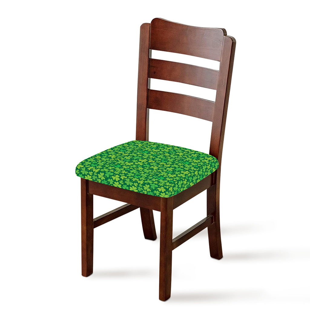 Shamrock Leaf St. Patrick's Day Print Chair Cushion Cover