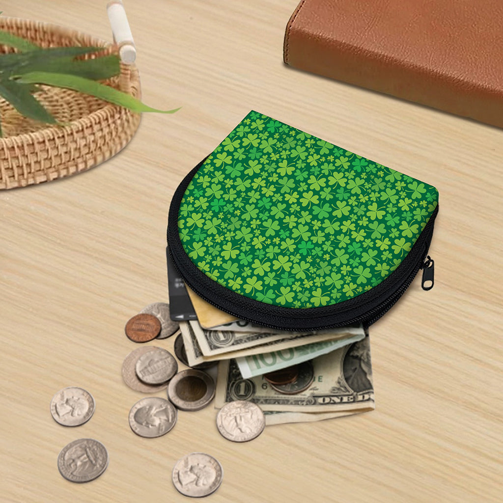 Shamrock Leaf St. Patrick's Day Print Coin Purse