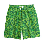 Shamrock Leaf St. Patrick's Day Print Cotton Shorts