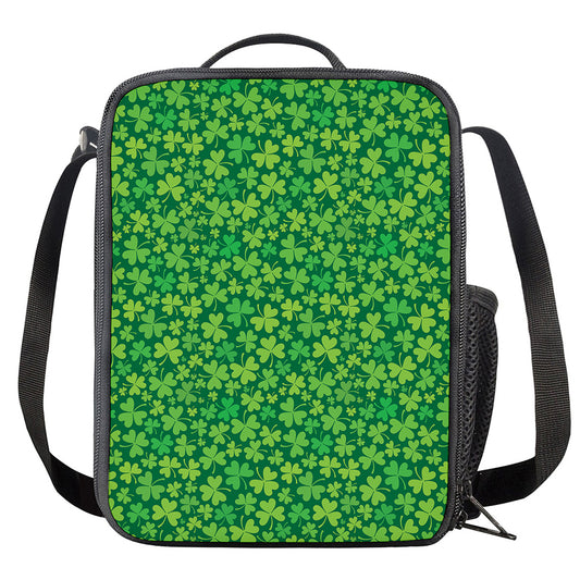 Shamrock Leaf St. Patrick's Day Print Crossbody Lunch Bag