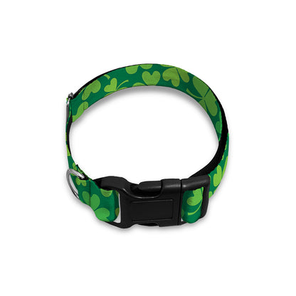 Shamrock Leaf St. Patrick's Day Print Dog Collar