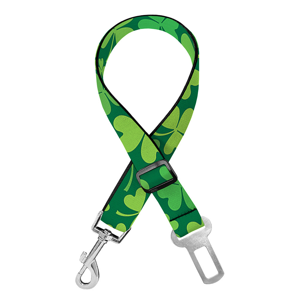 Shamrock Leaf St. Patrick's Day Print Dog Seat Belt