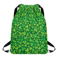 Shamrock Leaf St. Patrick's Day Print Drawstring Backpack