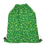 Shamrock Leaf St. Patrick's Day Print Drawstring Bag