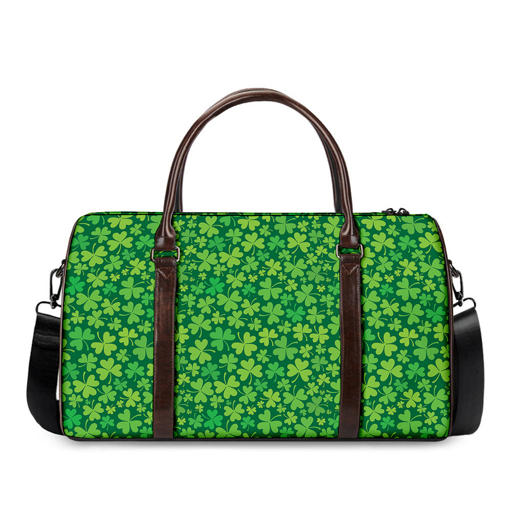 Shamrock Leaf St. Patrick's Day Print Duffle Bag