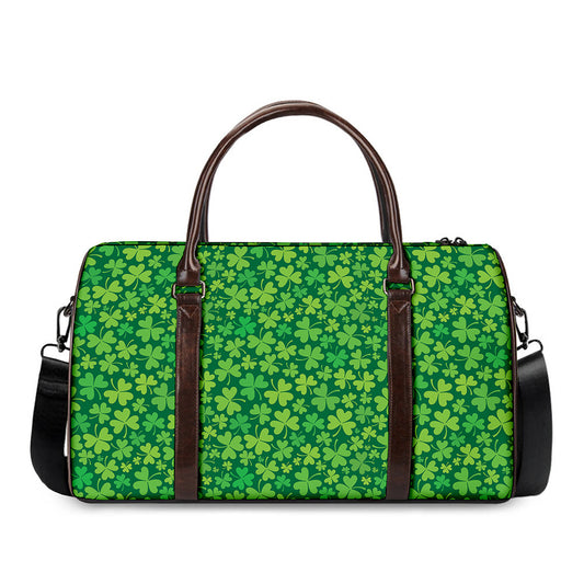 Shamrock Leaf St. Patrick's Day Print Duffle Bag