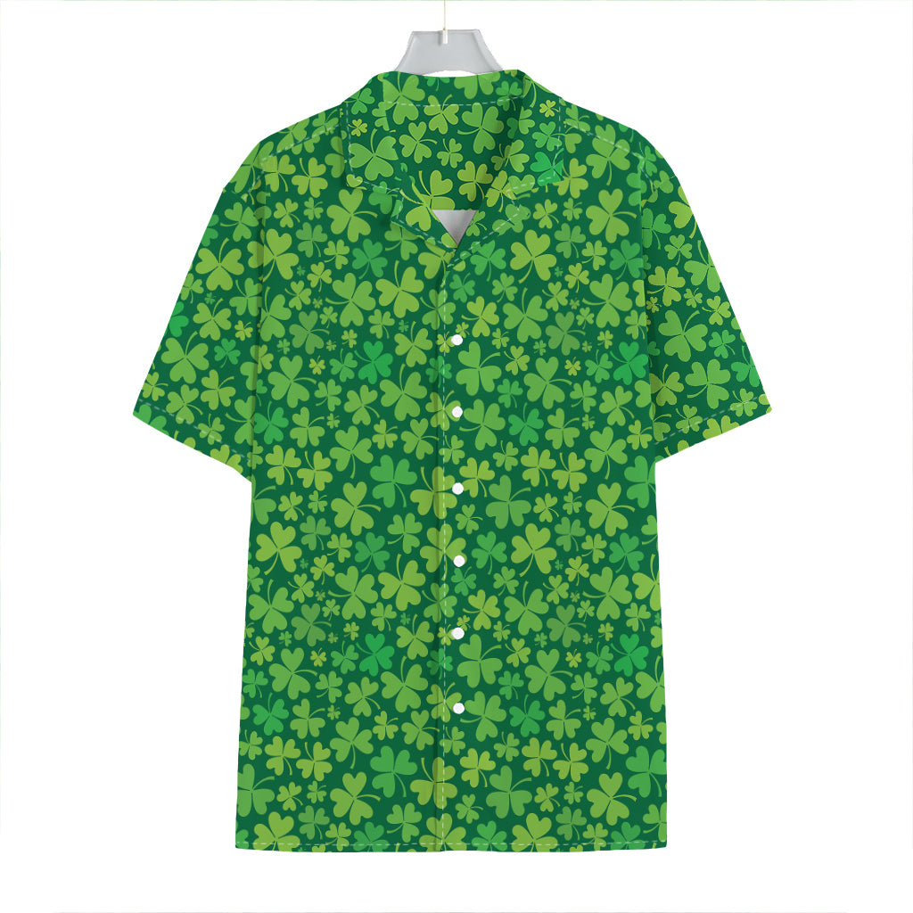 Shamrock Leaf St. Patrick's Day Print Hawaiian Shirt