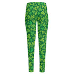 Shamrock Leaf St. Patrick's Day Print High-Waisted Pocket Leggings