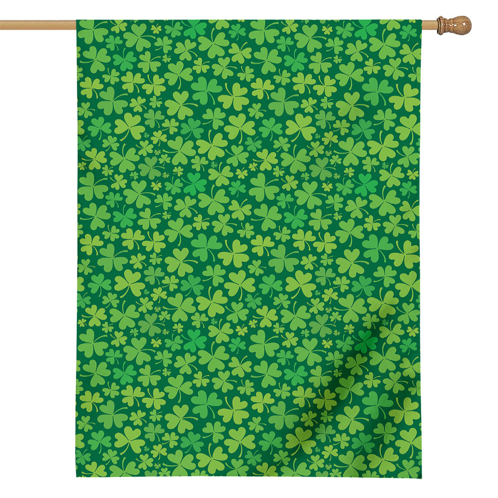 Shamrock Leaf St. Patrick's Day Print House Flag