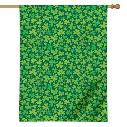 Shamrock Leaf St. Patrick's Day Print House Flag