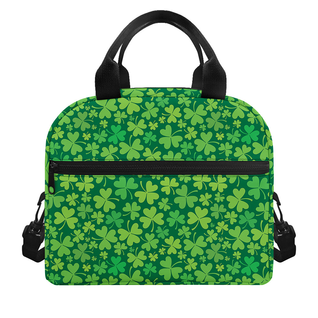 Shamrock Leaf St. Patrick's Day Print Insulated Lunch Bag