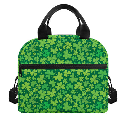 Shamrock Leaf St. Patrick's Day Print Insulated Lunch Bag