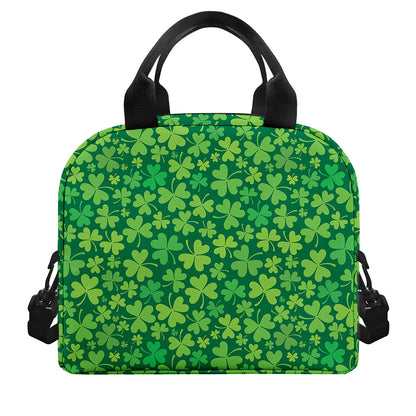 Shamrock Leaf St. Patrick's Day Print Insulated Lunch Bag