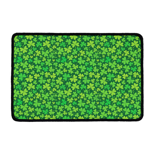 Shamrock Leaf St. Patrick's Day Print Kitchen Mat
