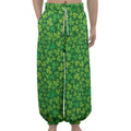 Shamrock Leaf St. Patrick's Day Print Lantern Pants