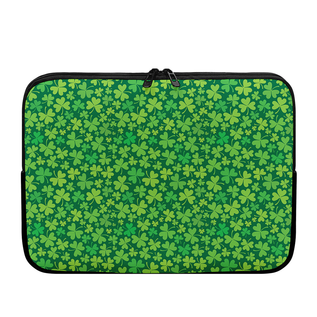 Shamrock Leaf St. Patrick's Day Print Laptop Sleeve