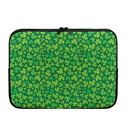 Shamrock Leaf St. Patrick's Day Print Laptop Sleeve