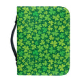Shamrock Leaf St. Patrick's Day Print Leather Bible Cover
