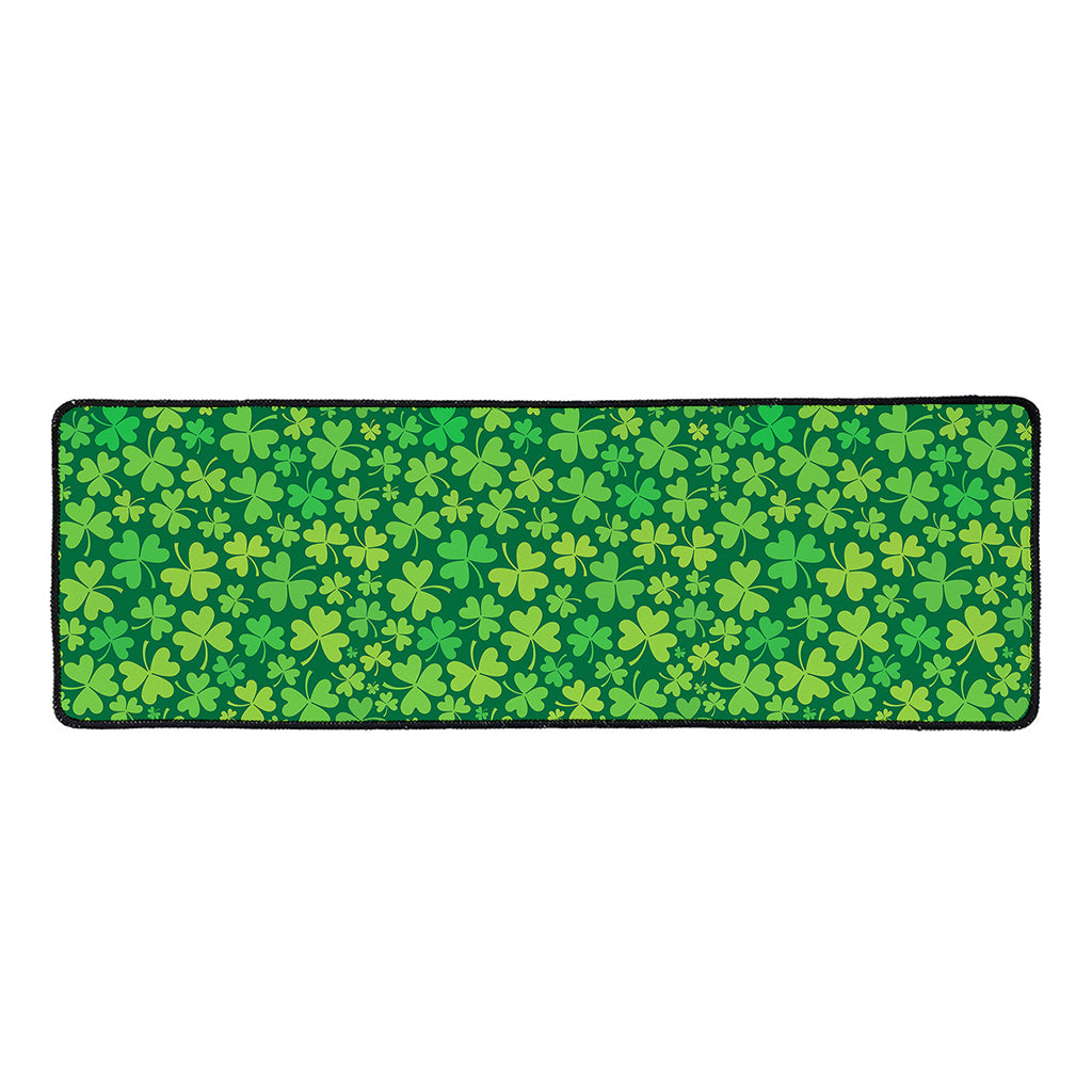Shamrock Leaf St. Patrick's Day Print Long Kitchen Mat