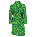 Shamrock Leaf St. Patrick's Day Print Men's Bathrobe