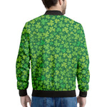 Shamrock Leaf St. Patrick's Day Print Men's Bomber Jacket