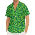 Shamrock Leaf St. Patrick's Day Print Men's Deep V-Neck Shirt