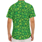 Shamrock Leaf St. Patrick's Day Print Men's Deep V-Neck Shirt