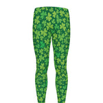 Shamrock Leaf St. Patrick's Day Print Men's leggings