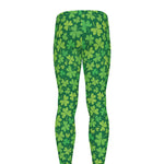 Shamrock Leaf St. Patrick's Day Print Men's leggings