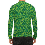 Shamrock Leaf St. Patrick's Day Print Men's Long Sleeve Rash Guard