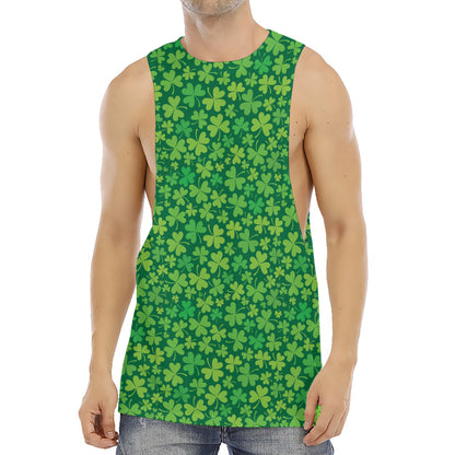 Shamrock Leaf St. Patrick's Day Print Men's Muscle Tank Top