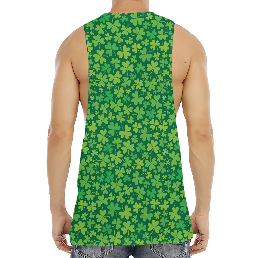 Shamrock Leaf St. Patrick's Day Print Men's Muscle Tank Top