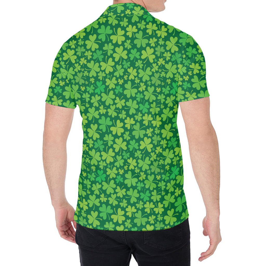 Shamrock Leaf St. Patrick's Day Print Men's Shirt