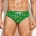 Shamrock Leaf St. Patrick's Day Print Men's Swim Briefs