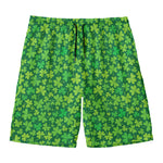 Shamrock Leaf St. Patrick's Day Print Men's Swim Trunks