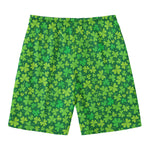 Shamrock Leaf St. Patrick's Day Print Men's Swim Trunks