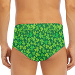 Shamrock Leaf St. Patrick's Day Print Men's Triangle Swim Briefs
