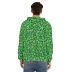 Shamrock Leaf St. Patrick's Day Print Men's Velvet Pullover Hoodie