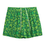 Shamrock Leaf St. Patrick's Day Print Mesh Shorts