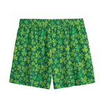 Shamrock Leaf St. Patrick's Day Print Mesh Shorts