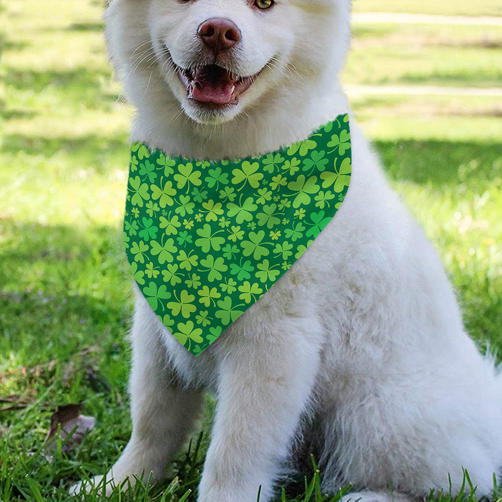 Shamrock Leaf St. Patrick's Day Print Over The Collar Dog Bandana