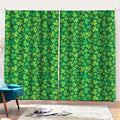 Shamrock Leaf St. Patrick's Day Print Pencil Pleat Curtains