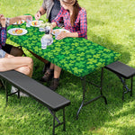 Shamrock Leaf St. Patrick's Day Print Picnic Table Cover