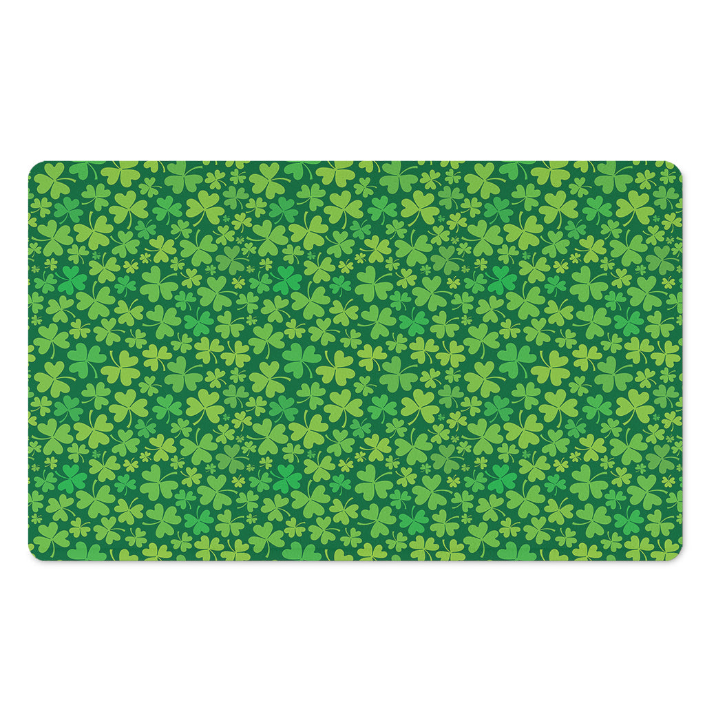 Shamrock Leaf St. Patrick's Day Print Polyester Doormat